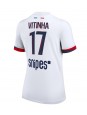 Billige Paris Saint-Germain Vitinha #17 Bortedrakt Dame 2025-26 Kortermet